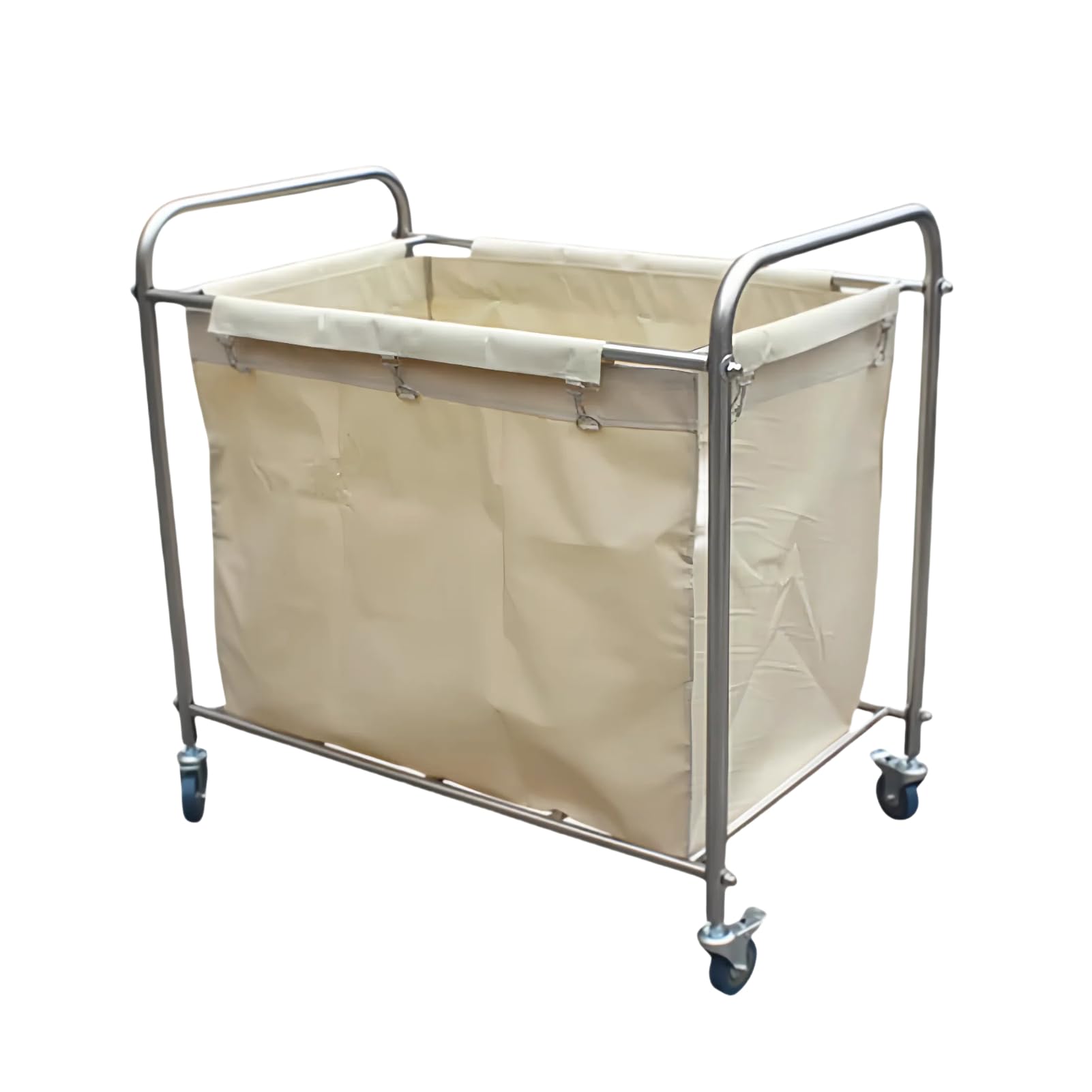Bei Carrello per la pulizia dell'hotel, in acciaio inossidabile, 91,4 x 55,9 x 88,9 cm, ideale per servizio in camera e pulizia della casa, versatile Utili n con manico