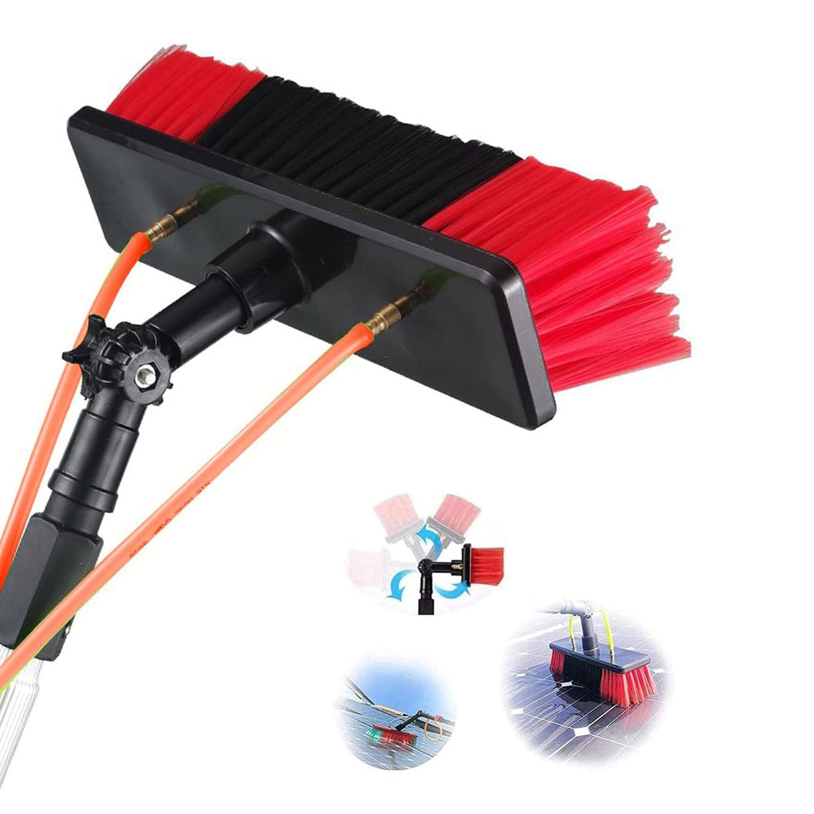 Kit de limpieza de ventanas con cabezal giratorio de 30 cm para cristales impecables