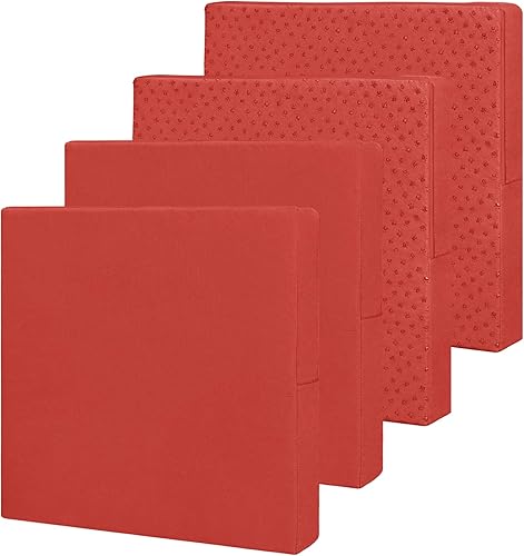 Miniatura 105 de Easy-Going Paquete de 4 fundas de cojín impermeables para patio de 27 x 25 x 5 pulgadas, fundas de cojín de repuesto antideslizantes para asientos