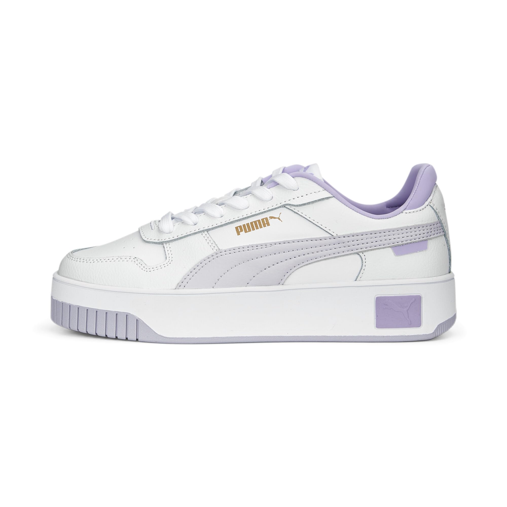PUMA Damen Carina Street Sneaker, Black Rose Gold White Metallic, 42 EU
