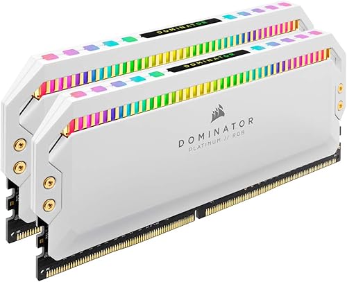 CORSAIR Dominator Platinum RGB 32 GB (2 x 16 GB) DDR4 3200 (PC4-25600) C16 1.35V memoria de escritorio, color blanco