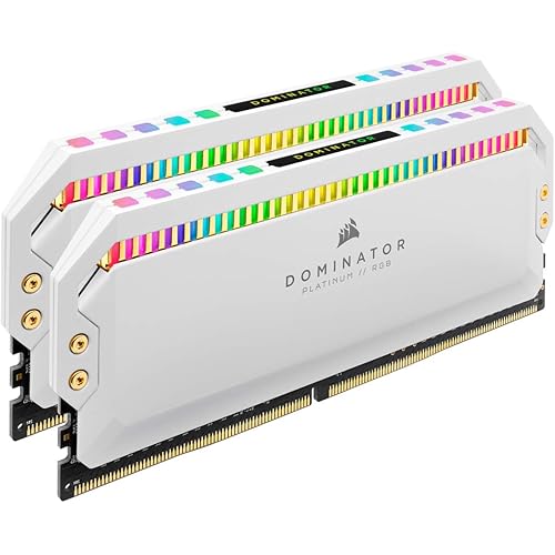 CORSAIR Dominator Platinum RGB 32GB (2x16GB) DDR4 3200 (PC4-25600) C16 1.35V Desktop Memory - White
