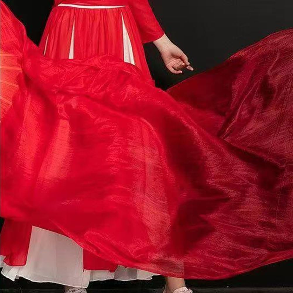 Lot De 2 Éventails De Danse Orientale pour Femmes Débutantes, Éventail en Soie, Éventail À Voile Fluide pour Pratique Les Spectacles