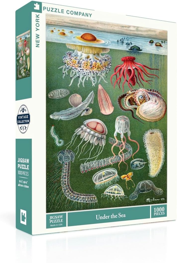 New York Puzzle Company - Vintage Images Under The Sea - 1000 Piece Jigsaw Puzzle for Adults