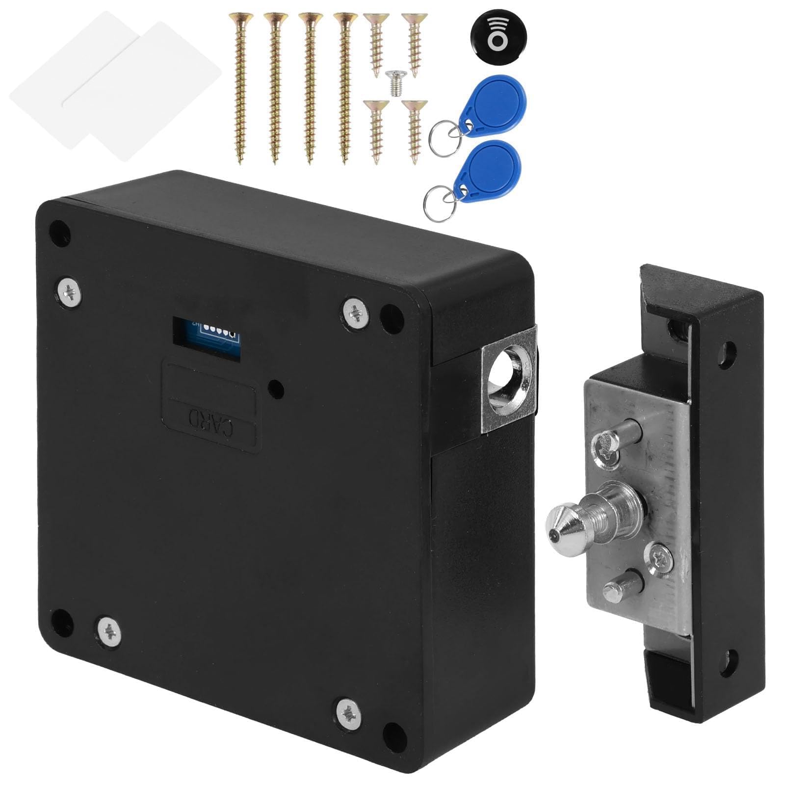 Hidden Electronic Cabinet Lock, Safe Sturdy DIY RFID Drawer Lock, Cupboard Drawer Locker Battery Operated, Low Battery Alarm, Concealed Security Locks for Furniture Drawers Cabinet