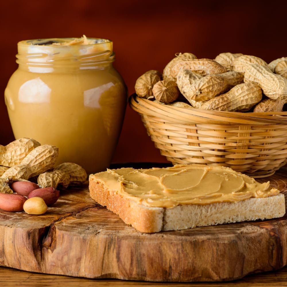 Swartberg PCD Erdnussbutter 10 kg | 100% Erdnüsse Ohne Zusätze, Proteinreich & Cremig | Für Brotaufstriche, Backen & Kochen | Großpackung für Familie mit Kajal Sticker