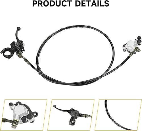 Miniatura 6 de HIAORS Pinza de cilindro maestro de freno hidráulico mejorada con pastilla de freno, tubo de manguera para 97cc 2.8HP Baja Doodlebug Dirtbug DB30