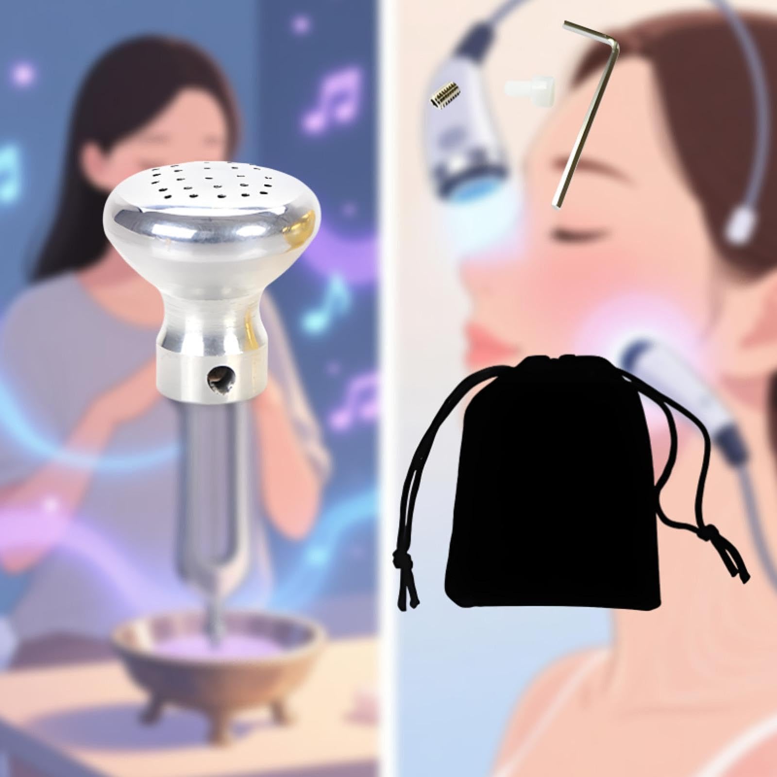 Stimmgabel Aufsatz von Versatile Supplies Direct – Ersatz für Halterung für Teeraum Meditation, Silber