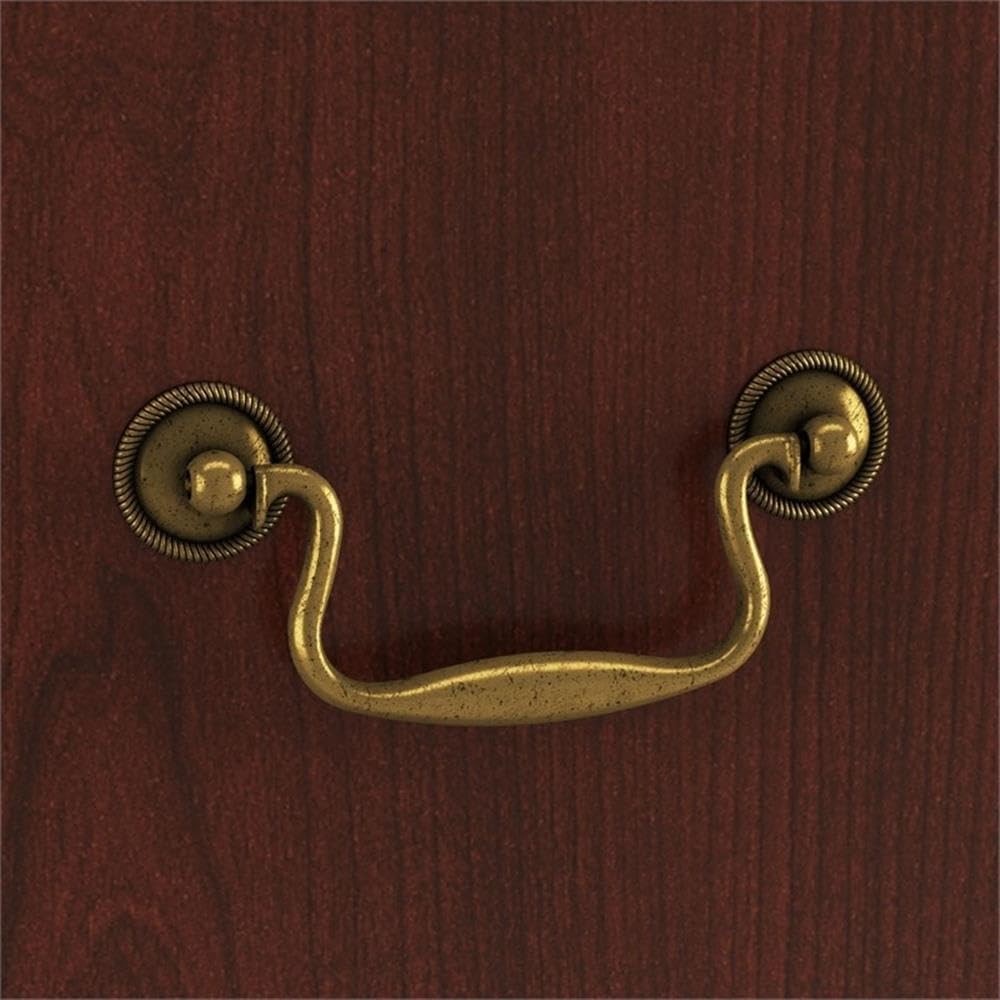 Pemberly Row L Shaped Office Desk Set, Engineered Wood, Harvest Cherry Finish, Includes 66W Desk with Drawers, 2 Five-Shelf Bookcases, 2-Drawer Lateral File Cabinet, Traditional Home Office Furniture