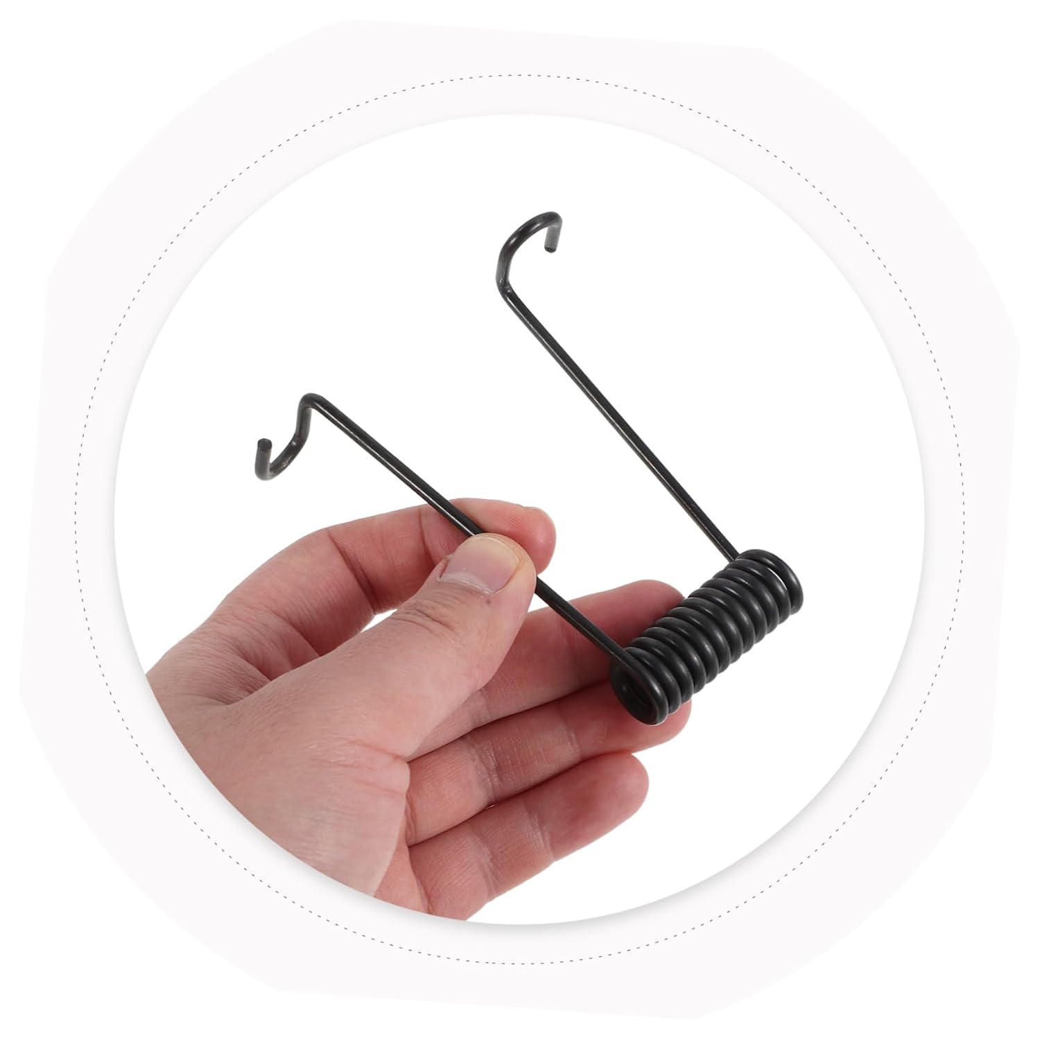 KICHOUSE 2pcs Stainless Steel Trash Can Torsion Springs Small Coil Set for Garbage Lid Repair DIY Maintenance with Tension for Home and Industrial Use