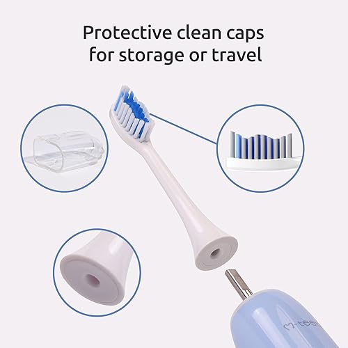 Miniatura 4 de Cabezales de repuesto para cepillo de dientes eléctrico Sonic con tapas, cerdas de nailon Dupont suaves, compatibles con X5, X7, serie Truth, 2