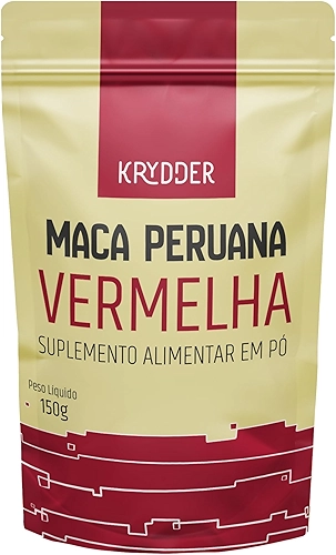 Maca Peruana Vermelha Em Pó Premium - 150G Pura Energia Natural - Gelatinizada - Para Homens e Mulheres - Maca Peruana Importada - Pura Sem Aditivos - Krydder Superalimentos