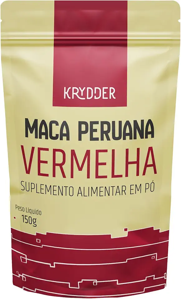 Maca Peruana Vermelha em Pó Premium Gelatinizada 150g - Importada Pura dos Andes, Rica em Antioxidantes para Energia Natural e Vitalidade Hormonal - Krydder