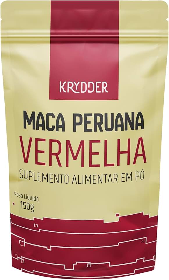 Maca Peruana Vermelha em Pó Premium Gelatinizada 150g - Importada Pura dos Andes, Rica em Antioxidantes para Energia Natural e Vitalidade Hormonal - Krydder