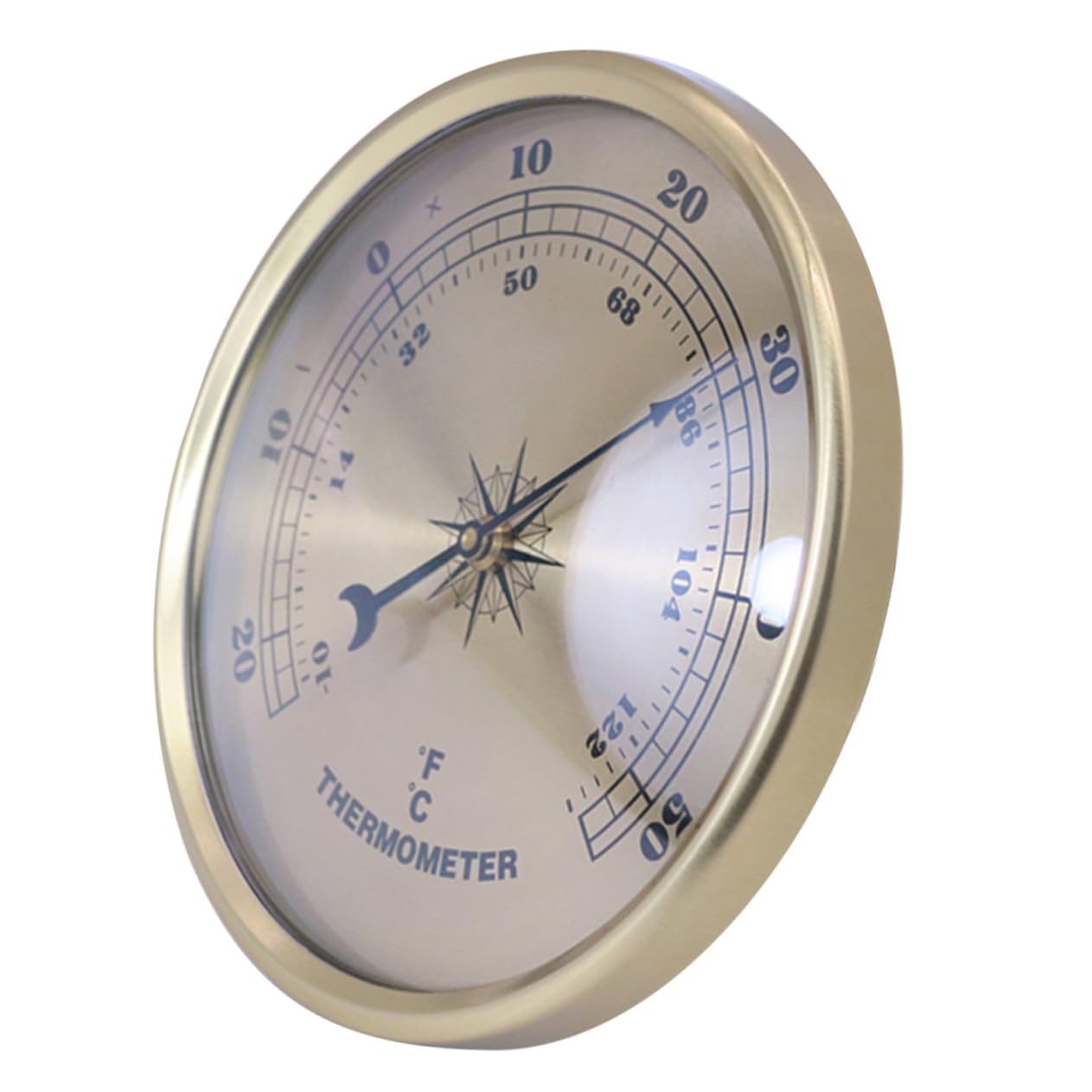 AUTSUPPL Thermometer for House Indoor Digital Thermometer Outdoor Large Numbers Easy to Read Metal for Garden