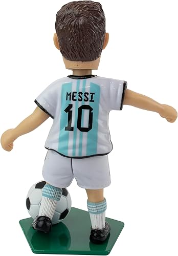 Vista 2 de Maccabi Figura de acción oficial de fútbol del equipo nacional argentino de Lionel Messi, 4.5 pulgadas de alto x 3.5 pulgadas de ancho x 1.5