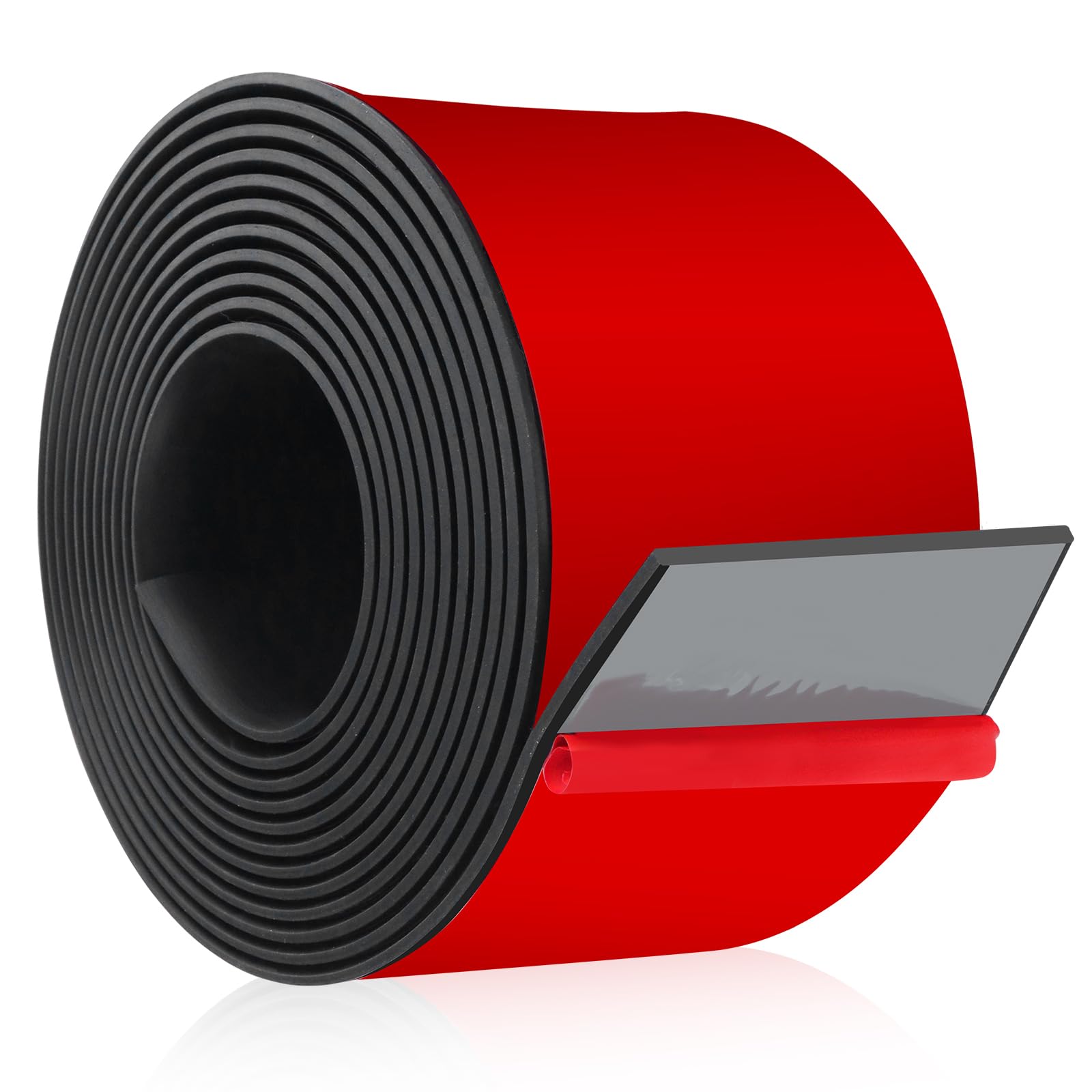 Rotolo gomma antiscivolo foglio di gomma antivibrazione 6m×100mm×1,5mm rotolo neoprene tappeto in neoprene per guarnizione e protezione dagli urti (adesivo)
