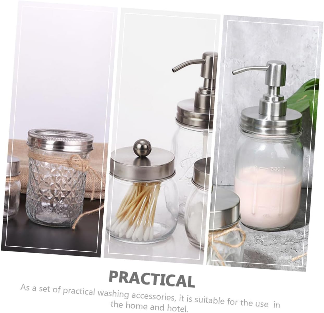 1set Toothbrush Set Modern Bathroom Accessories Kit Glass Toothbrush Cup Mouthwash Dispenser