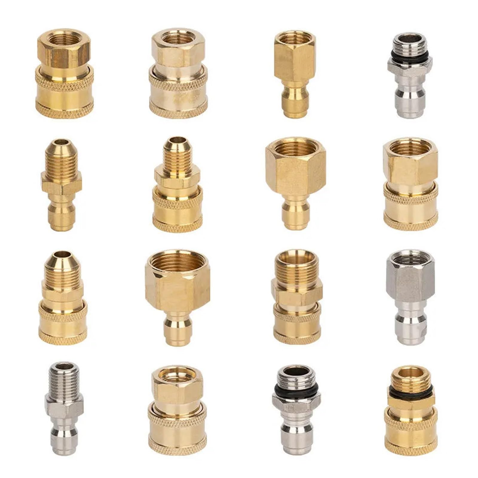 1 pz. Idropulitrice ad Alta Pressione 1/4 Adattatore Raccordo a sgancio rapido Kit connettore in Ottone Accoppiatore Maschio Femmina for Lancia idropulitrice Bollitore in Schiuma(4)