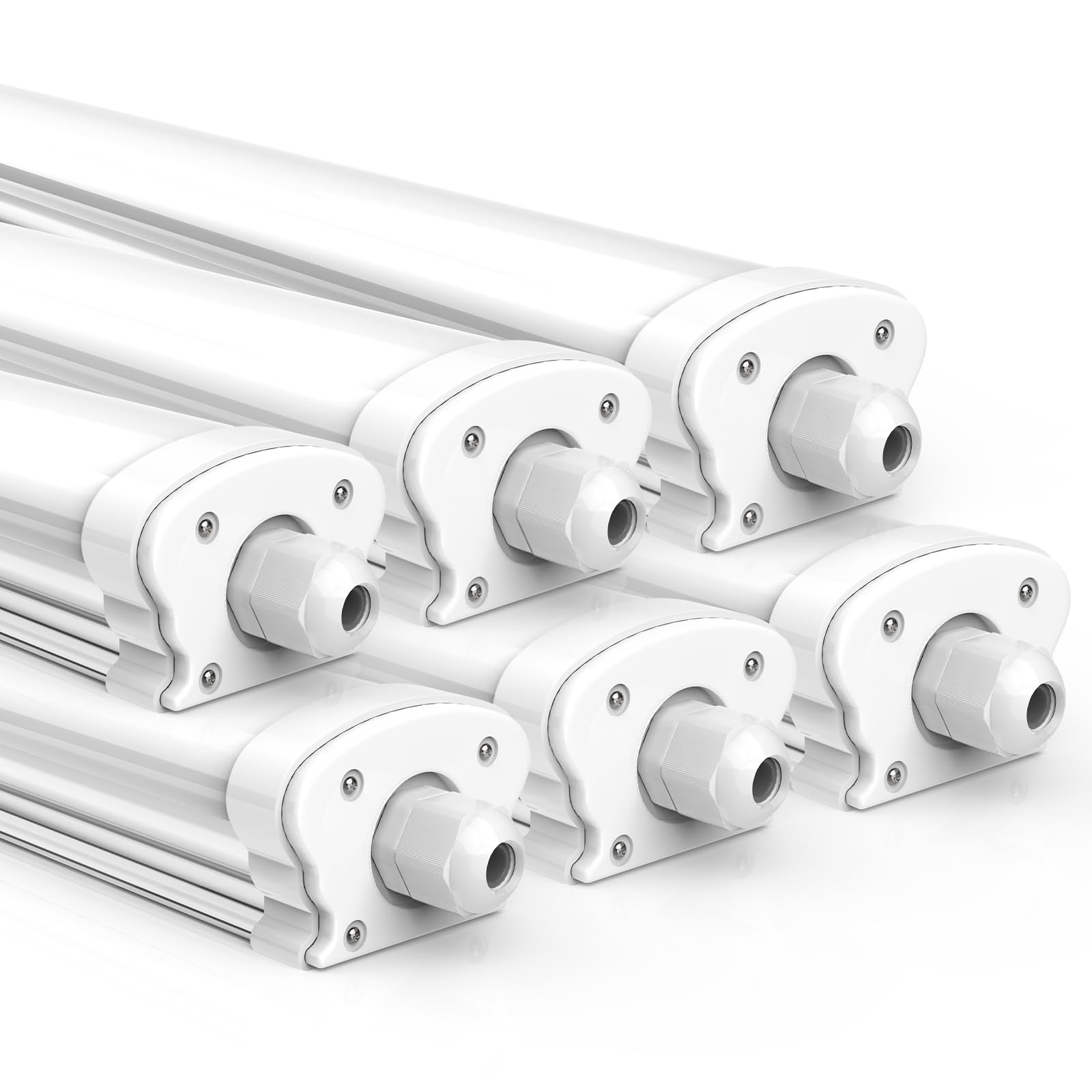 JESLED LED Feuchtraumleuchte 120cm IP65 30W 5200 Lumen Verknüpfbar Kellerleuchte 4000K