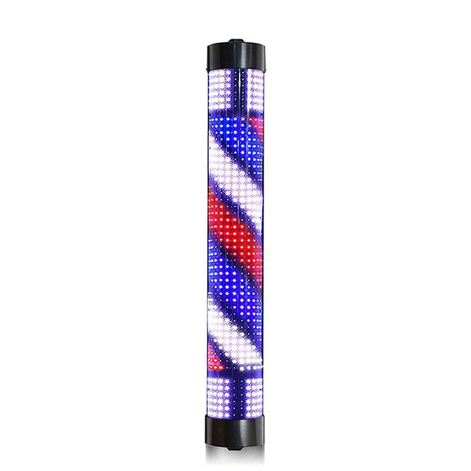 SBRSRPOE Outdoor Led Barbers Pole Light Outdoor Barber Pole Rotating Light Barbershop Hair Salon Hairdressing Sign Wall Mount Illuminated Stripes Rotating Illuminating Salon Shop Sign For Hair Salon