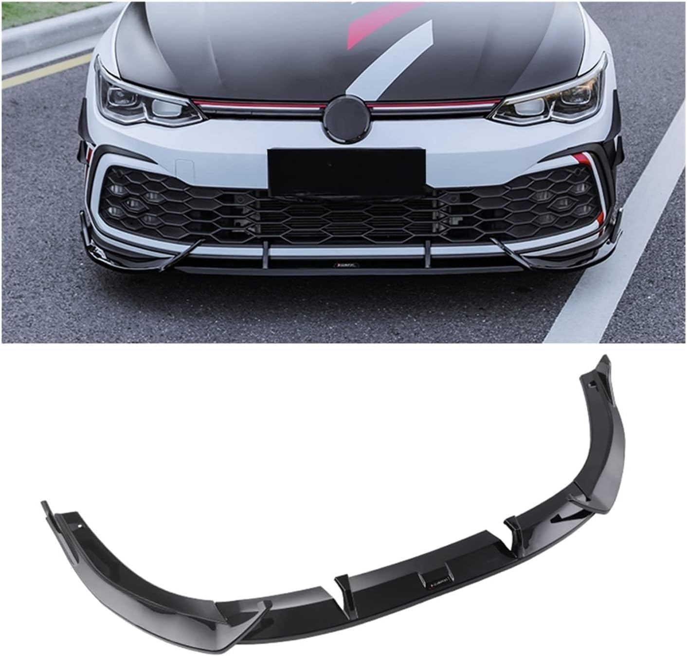 Auto Paraurti Anteriore Spoiler Labbro Kit per VW Golf 8 Rline GTI MK8 2020-2022 Anteriore Splitter Lama Diffusore Accessorio Modificato