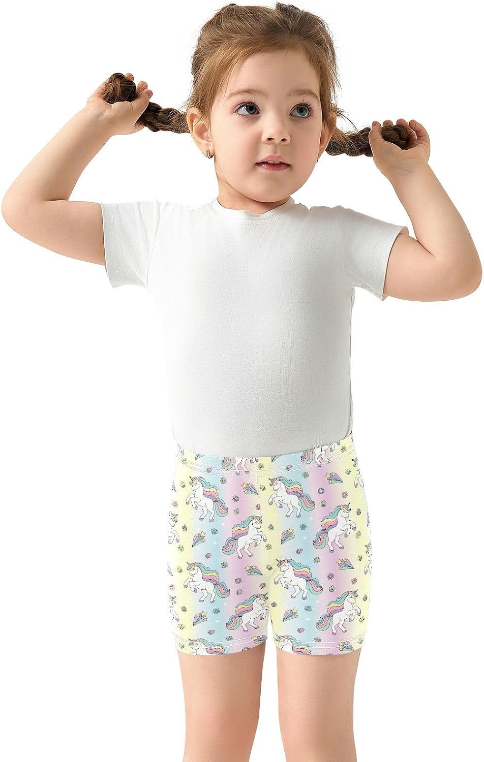 Girls Dance Shorts Breathable Bike Shorts for Sports Play Underdress 4-10Y