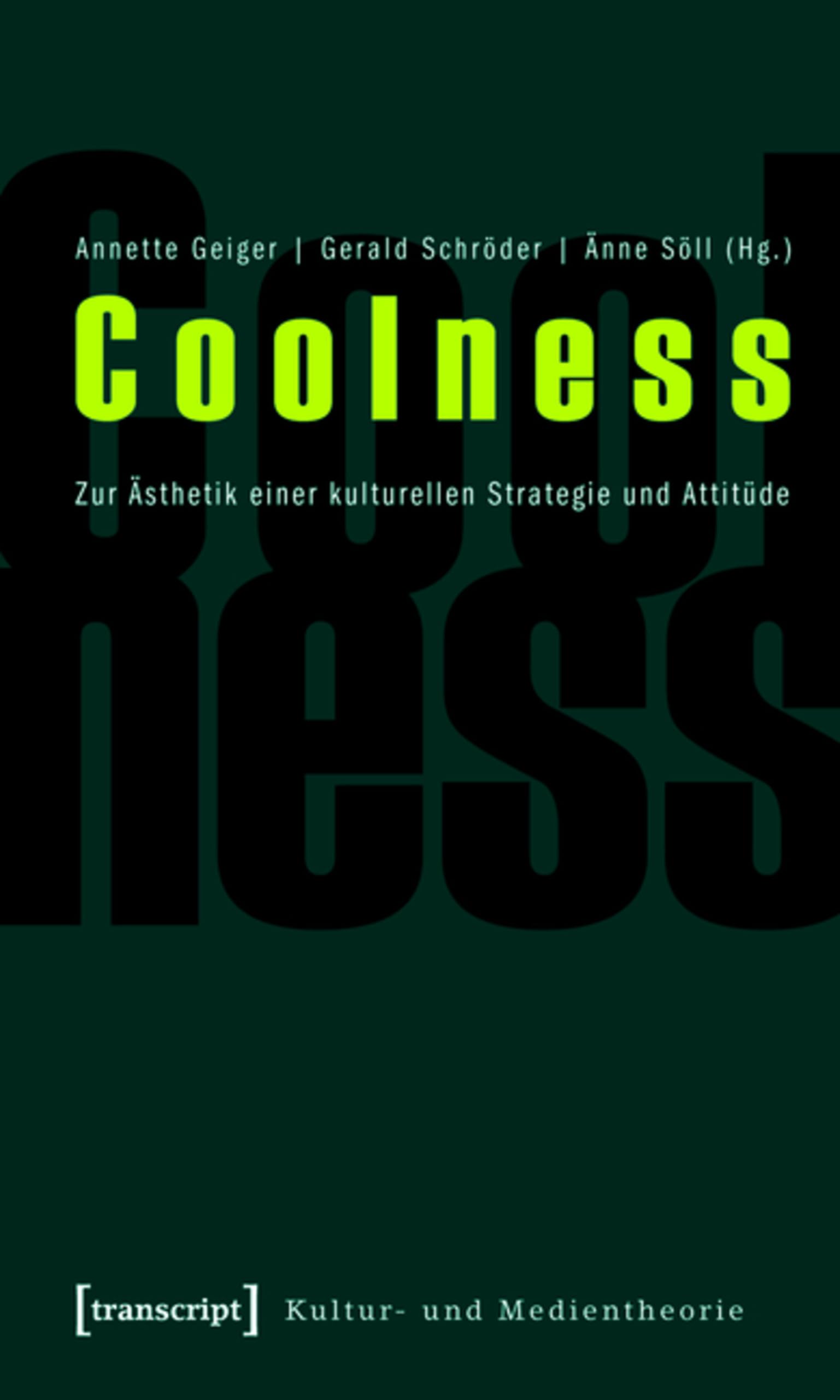 Livre Coolness Zur Ästhetik Kultur- und Medientheorie essai sociologie allemand