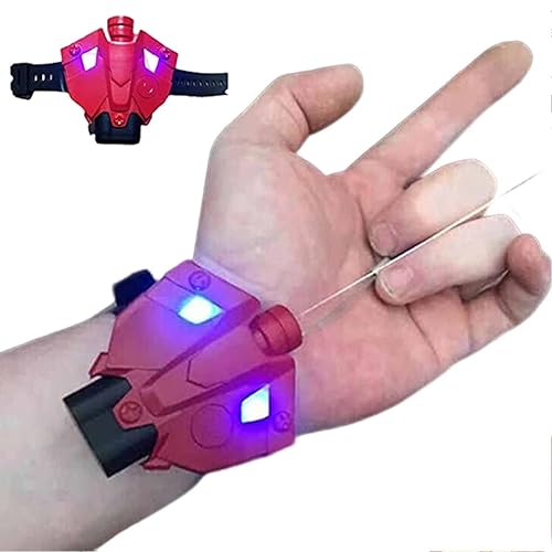 Spider Web Shooters Bracers-DIY Cosplay Superhero Launcher with Magnetic Sensor Light,Wrist Transmitter-Can Grab Small Objects Gifts for Men Women