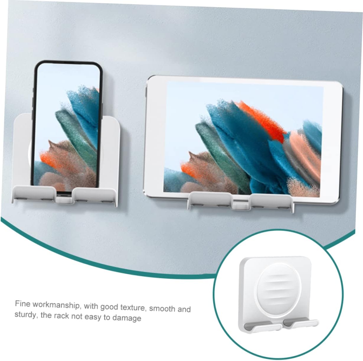 Wall Mounted Phone Holder Strong Adhesive Mobile Rack Space Saving Stand for Smartphones and Tablets Easy Installation Tile Surfaces Secure Dock for Charging Home Organizer Gift image 3