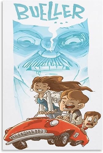 LRefiozas Single Hanging Picture Ferris Bueller's Day Off Canvas Poster Retro 90s Movie Print, Cool Vintage Wall Art for Bedroom, Dorm, Man Cave