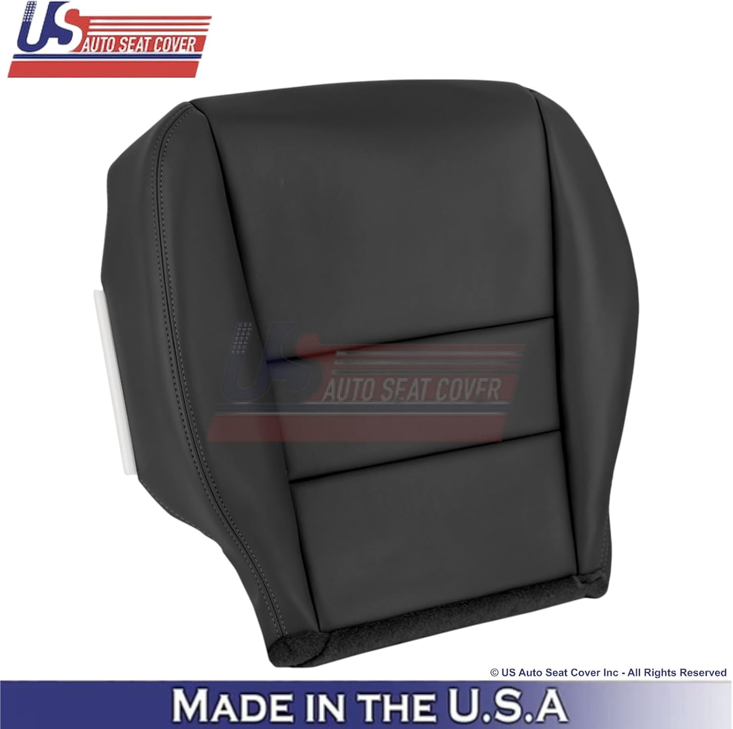 US Auto Seat Cover 2003-2007 fits Honda Accord Genuine Leather Front Replacement Seat Covers Black