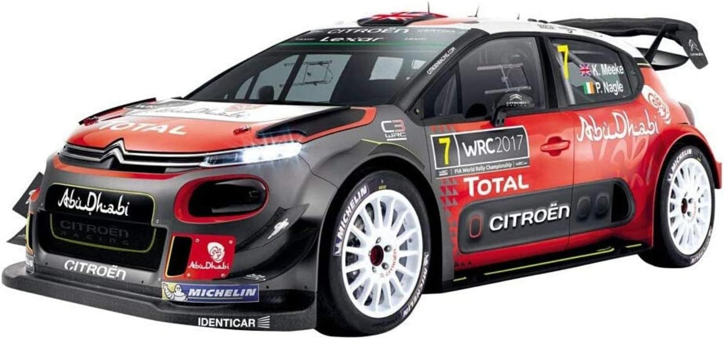 MOTORS MOD63536 Citroen C3 WRC, Model 1:24 Scale, Speed up to 8 km/h, Toy Car for Children-63536, red