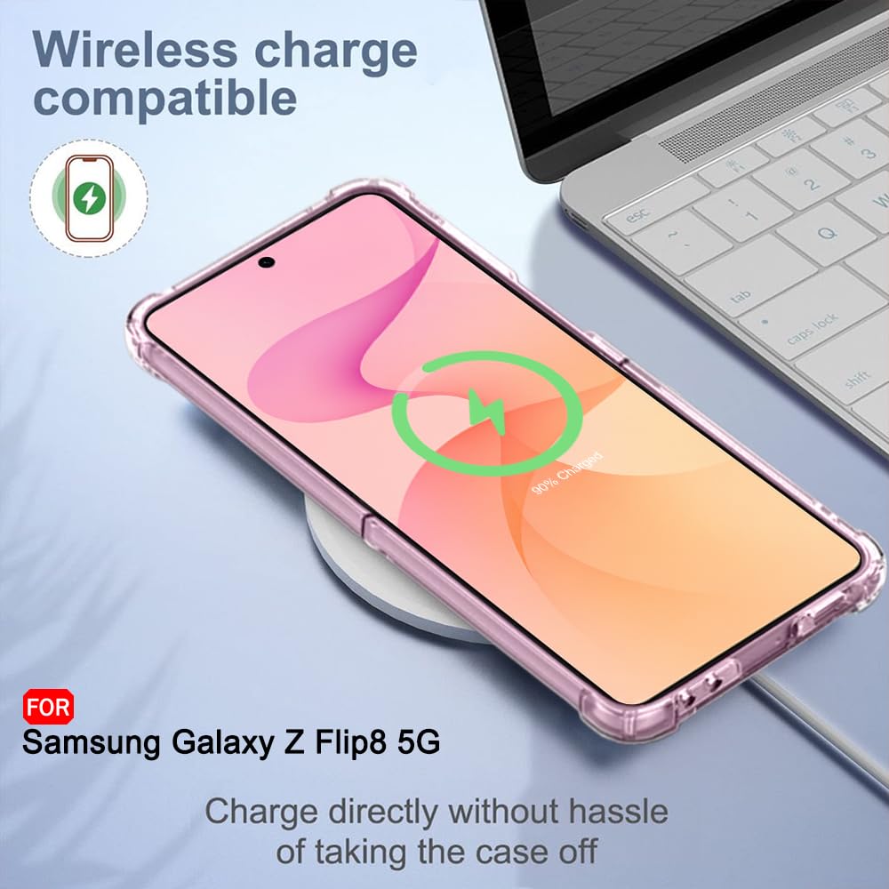 TheGiftKart Crystal Clear Back Cover Case for Samsung Galaxy Z Flip 8 5G | 360 Degree Protection | Shock Proof Design | Hard Back Cover Case for Samsung Z Flip8 5G (PC & TPU, Transparent Bumper) — Amazon image 6