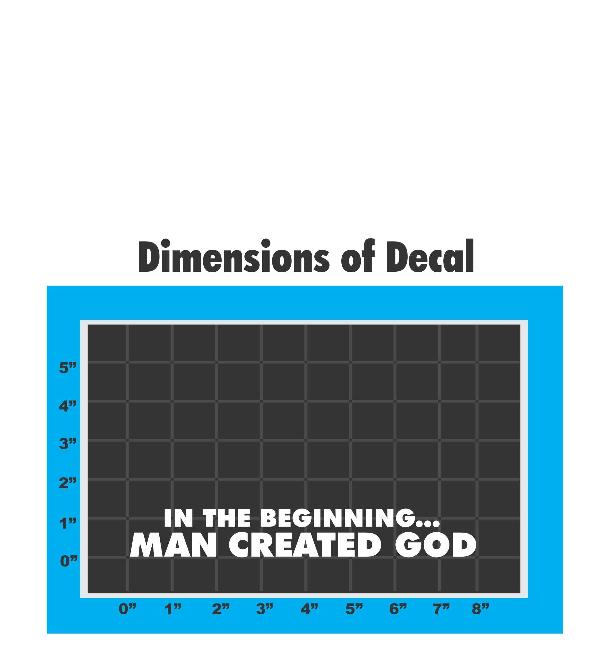 Sticker Connection | in The Beginning Man Created God| Bumper Sticker Decal for Car, Truck, Window, Laptop | 1.2
