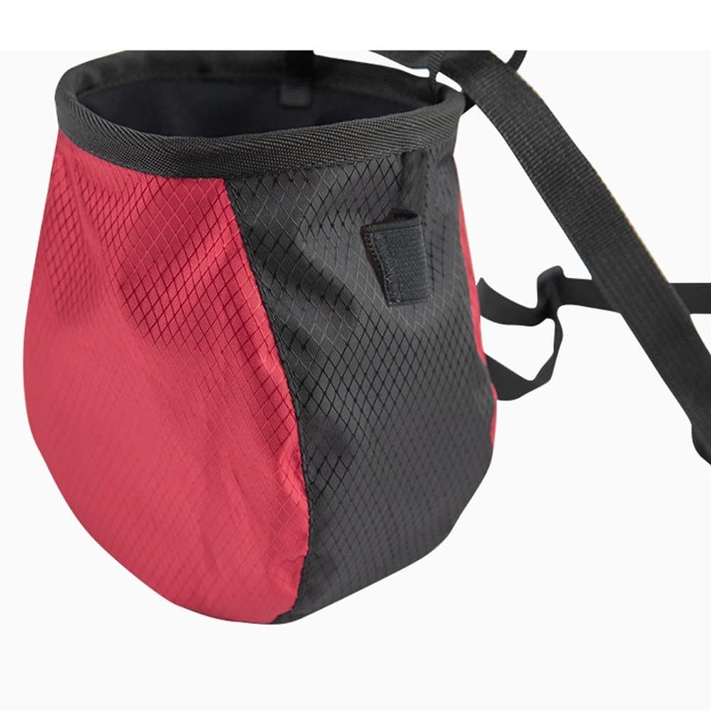 Bolsa de magnesio de poliéster resistente al desgaste con cinturón ajustable 12 x 8 x 16 cm negro