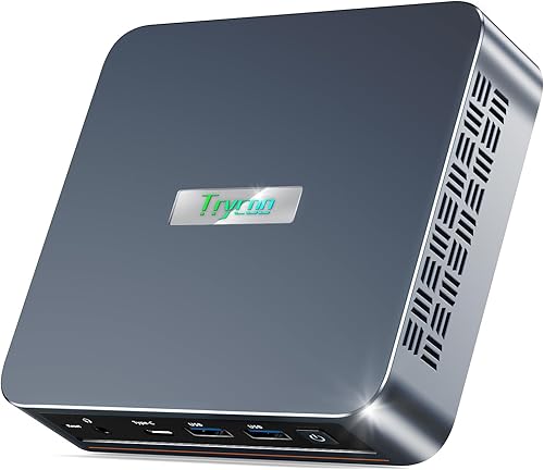 Trycoo Mini PC WI-4 con procesador Intel N5105(hasta 2.9GHz), 16 GB de RAM y 512 GB SSD Mini computadora, BT4.0, WiFi dual, puertos HDMI 4K HD