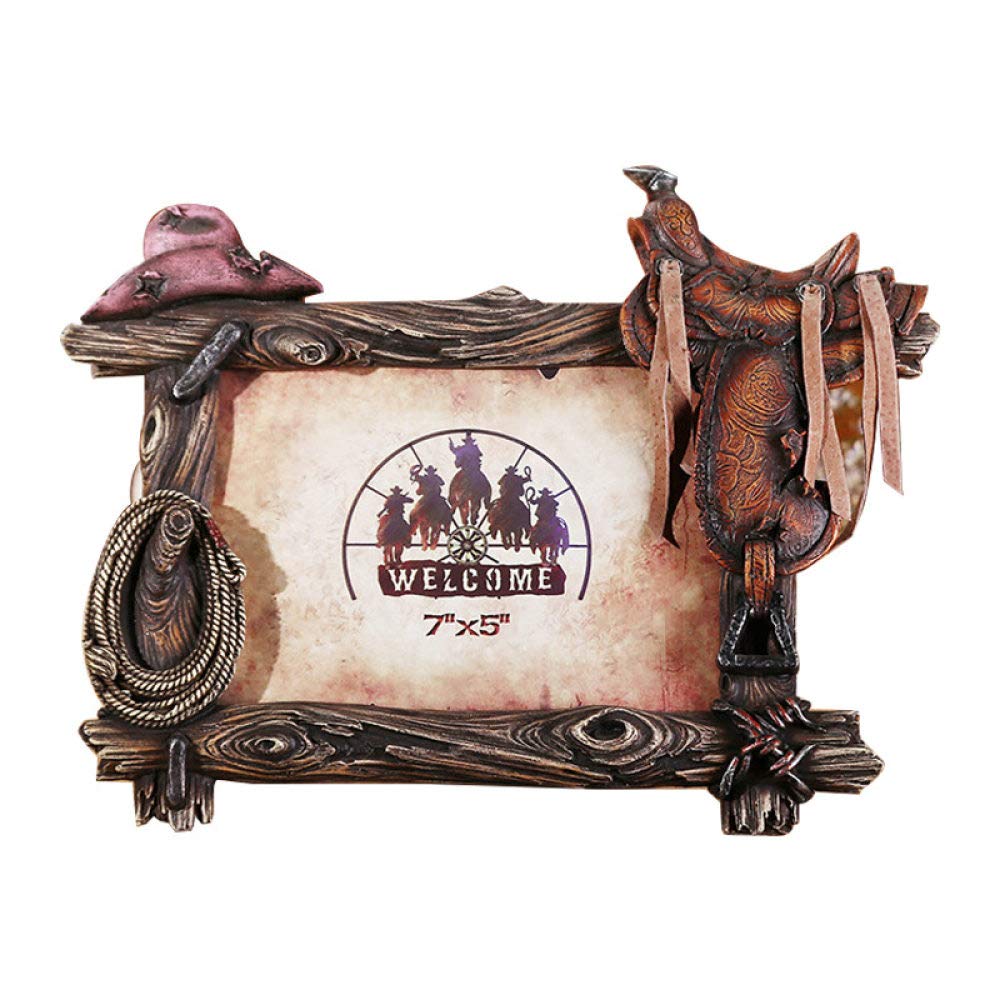 Artisanat en résine rétro : petite statue cowboy de collection pour salon