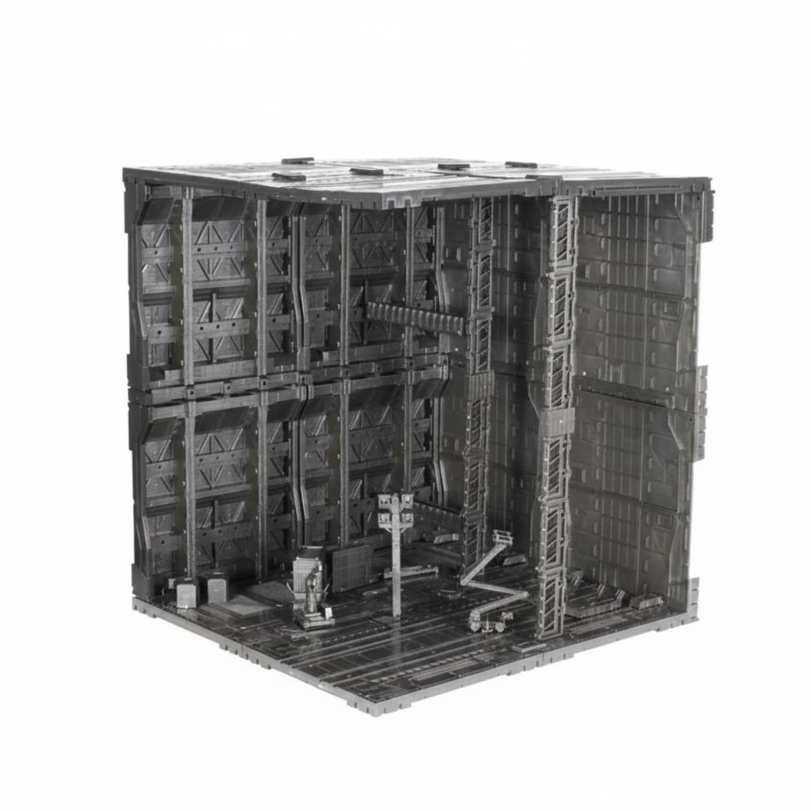 Action Figure Base per Diorama da Collezione Figure Struttura Meccanica con Elemento Verticale E Pavimento Tecnico Superficie in Plastica Adatto per , Vt-116-34
