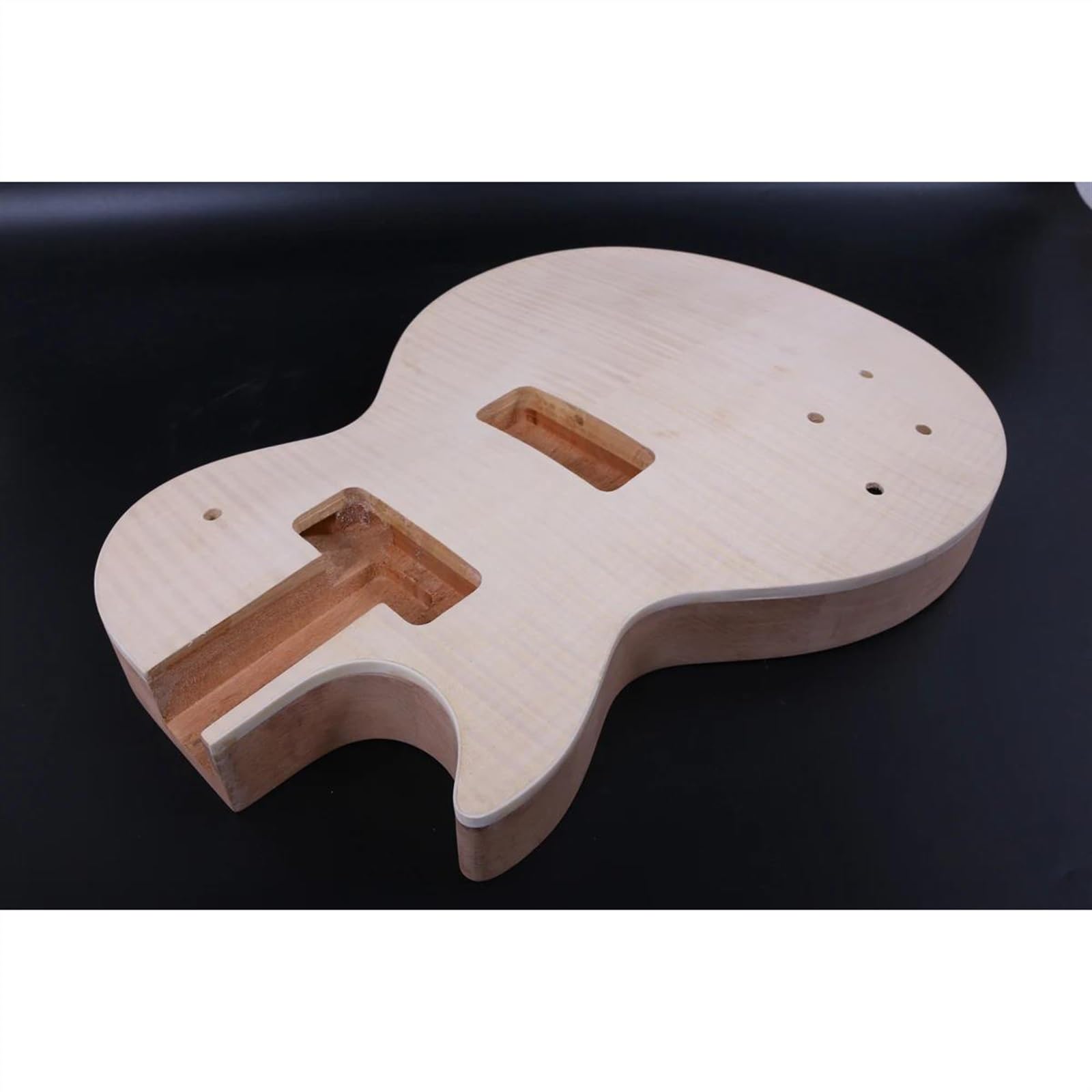 ricambio per corpo chitarra Corpo Di Chitarra Elettrica Fai Da Te Per Mancini In Mogano + Impiallacciatura In Acero Fiammato Parti Di Chitarra Fatte A Mano Non Rifinite