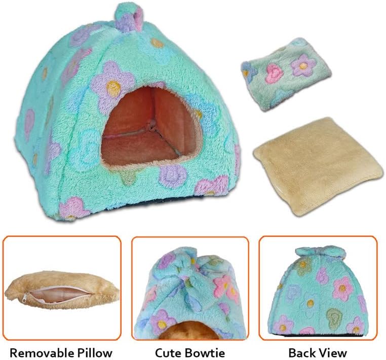 Miniatura 4 de Cama de conejillo de indias, accesorios de casa de escondite de conejillo de indias, cama cálida para animales pequeños, hámsters, chinchillas,