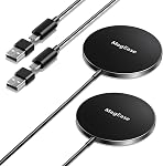 Wireless Charging for magsafe Charger,Magnetic Wireless Charger for iPhone 17 Air 16 15 14 13 12 Pro Max Plus Mini and Airpods 3/2/ Pro(2 Pack)