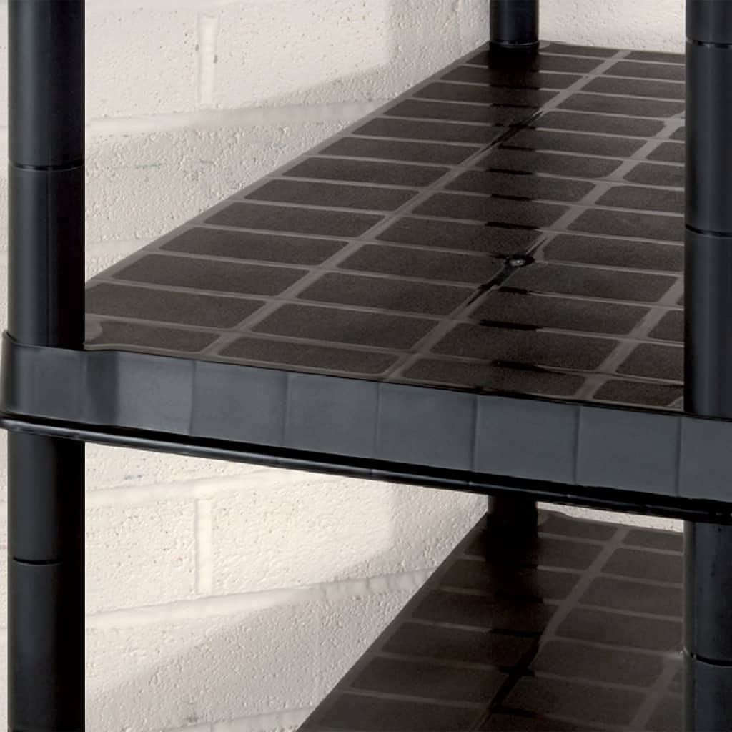 Étagère de Rangement 5 Niveaux Noir 274,5x45,7x185 cm Plastique,Entreprise & Industrie,Stockage Industriel,Étagères industrielles,28.5 kg-3059858