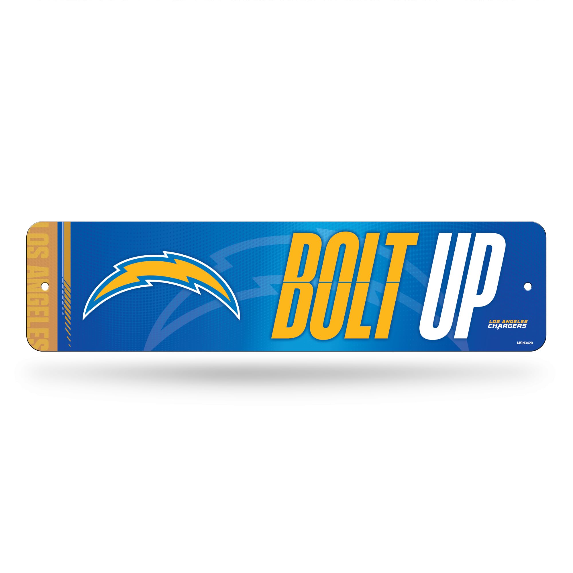 Rico Industries NFL Football Los Angeles Chargers Metal Street Sign - patio lawn and garden | Mubboo