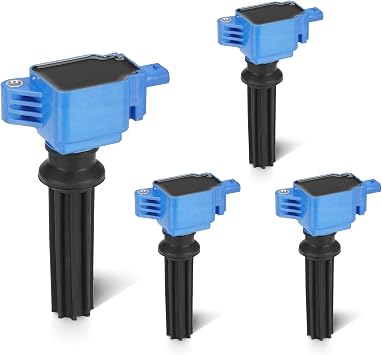 Blue Set of 4 Ignition Coil Pack 2L Compatible with 2012-2017 Ford Edge Taurus, 2013-2019 Escape Fusion Lincoln MKZ, 2012-2019 Explorer Focus Replace DG546 UF670