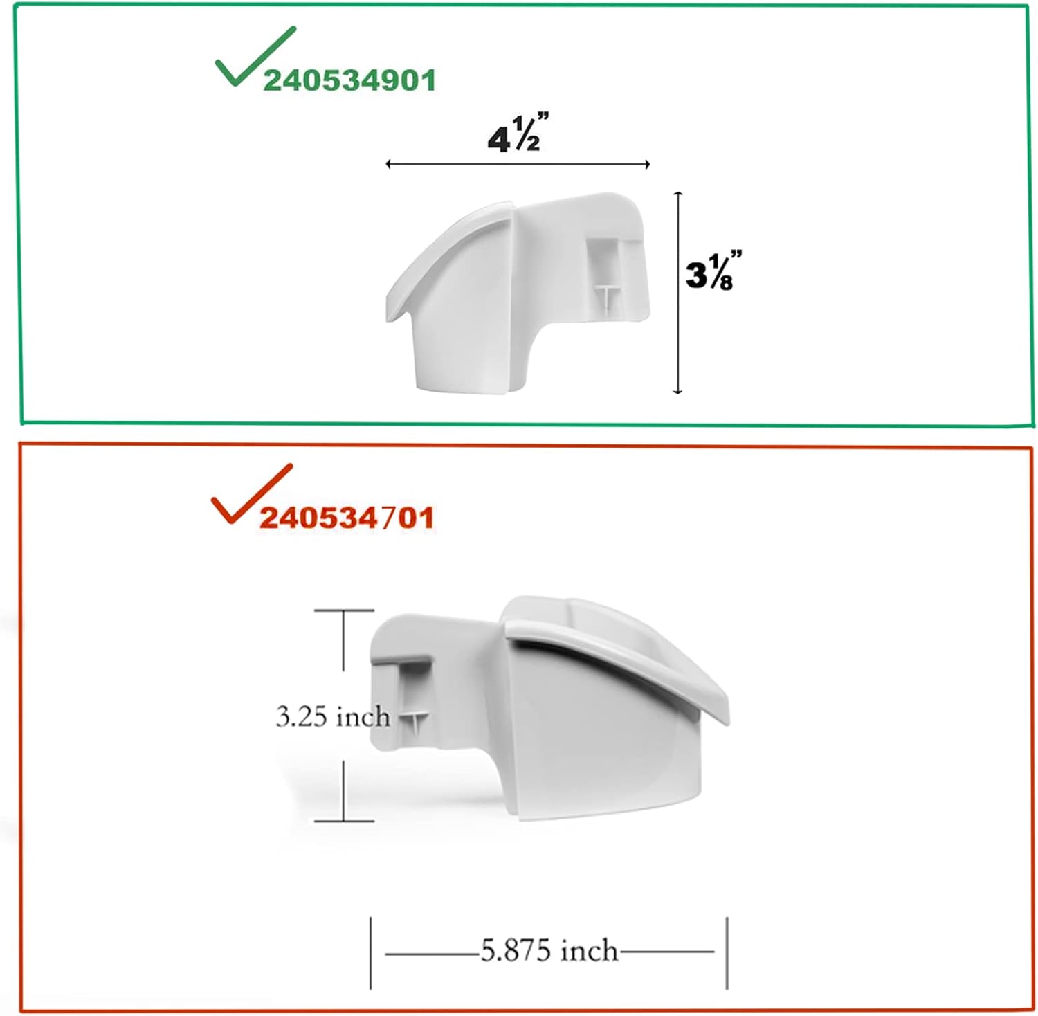 240534901 x2 & 240534701 x1 Refrigerator shelf retainer bar parts Compatible with frigidaire Door Shelf Rack Bar Rail, Replaces AP3214631 PS734936 AP3214630 PS734935 AH734935 EA734935