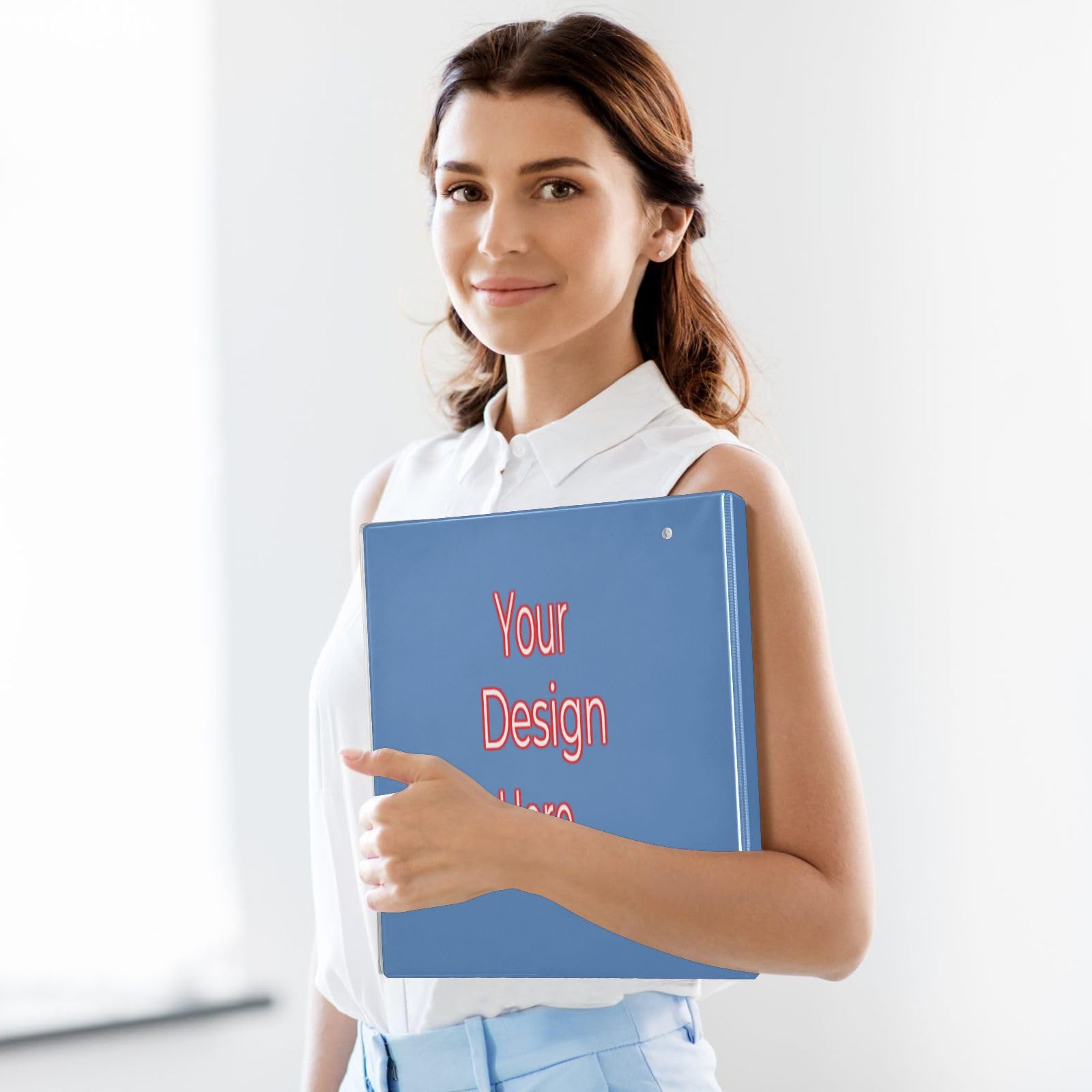 Carpeta personalizada de 3 anillos, carpetas de anillos en D personalizadas, carpetas grandes, carpeta de 3 anillos con portapapeles, carpetas para la escuela de 3 anillos