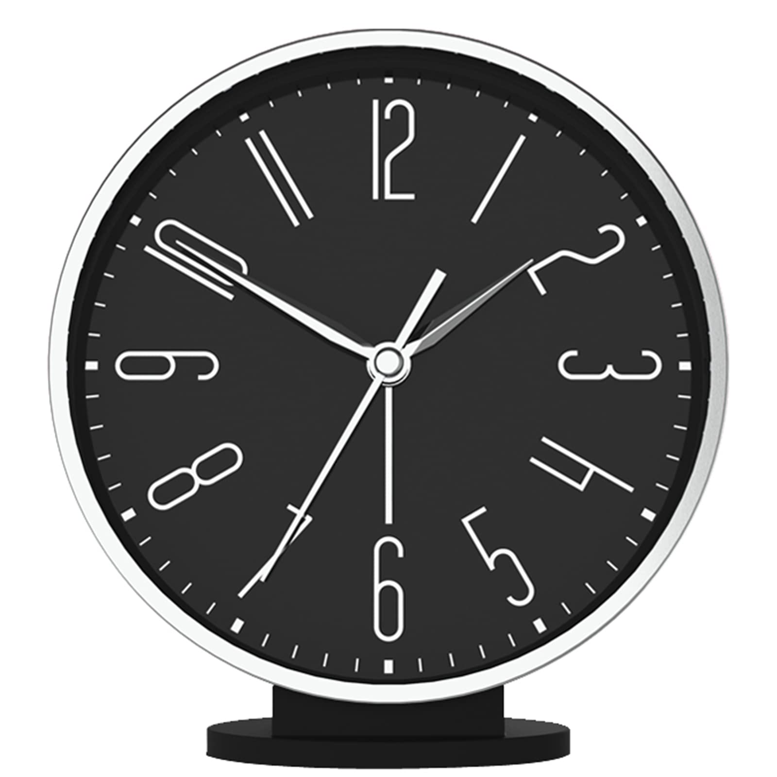 Reloj de escritorio creativo de metal con acabado minimalista duradero
