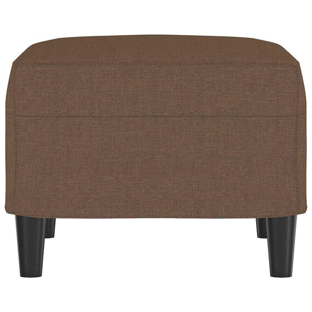 Pufa tekstylny podnóżek brązowy 60x50x41 cm z ramą z płyty przeciwpłytkowej