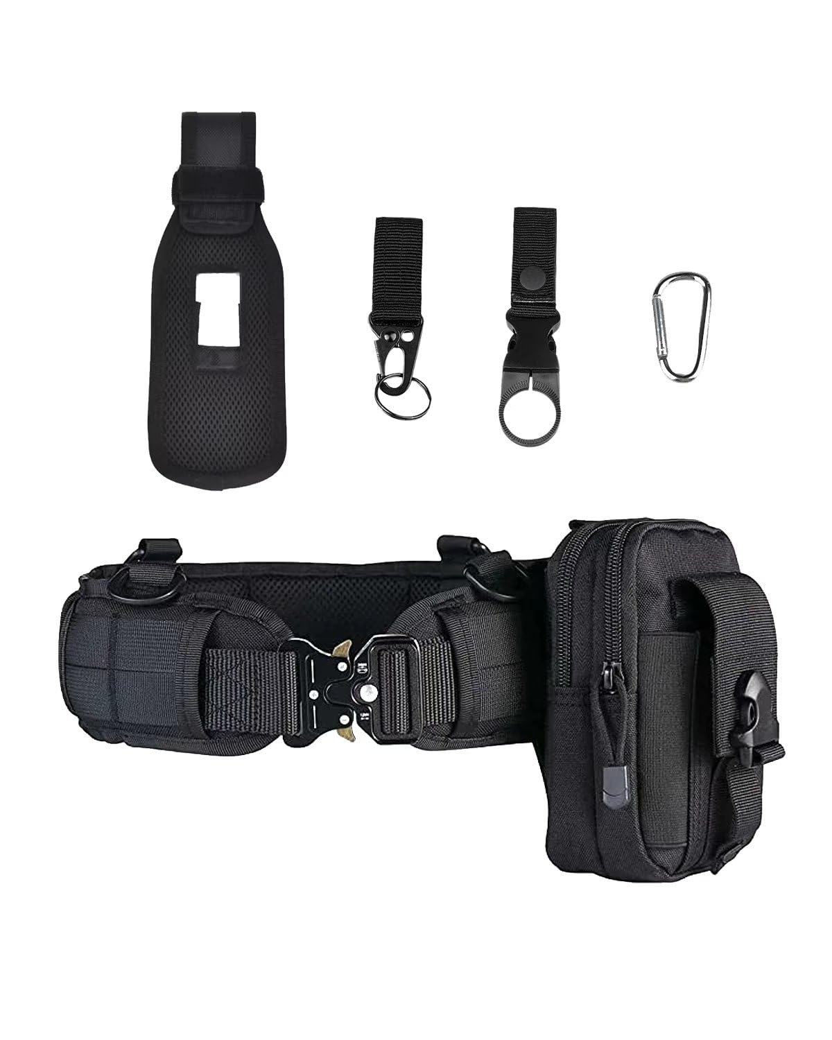 Fishing Belt Rod Holder, Adjustable Nylon Wading Belt with Detachable Tackle Bag, Fishing Rod Pole Holder Stand Up Waist Fighting Belt for Fishing, Gift for Fisherman
